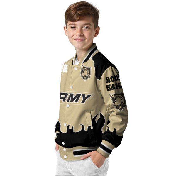 custom army black knights fire graphic gold jacket trendy