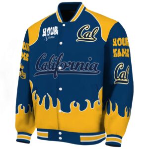 custom california golden bears fire graphic blue jacket best selling