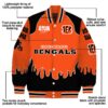 custom cincinnati bengals fire graphic orange jacket new arrival
