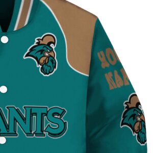custom coastal carolina chanticleers fire graphic green jacket premium grade