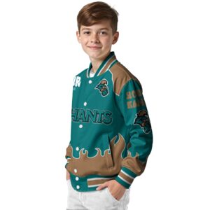 custom coastal carolina chanticleers fire graphic green jacket trendy