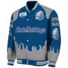 custom drake bulldogs fire graphic blue jacket best selling