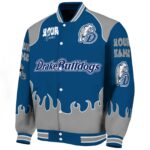 custom drake bulldogs fire graphic blue jacket best selling