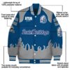 custom drake bulldogs fire graphic blue jacket new arrival