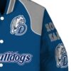 custom drake bulldogs fire graphic blue jacket premium grade