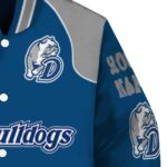 custom drake bulldogs fire graphic blue jacket best selling