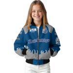 custom drake bulldogs fire graphic blue jacket best selling
