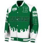 custom eastern michigan eagles fire graphic green jacket best selling