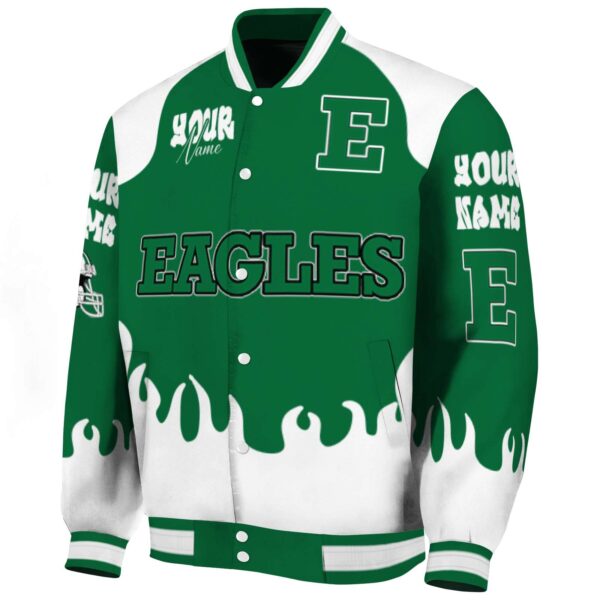 custom eastern michigan eagles fire graphic green jacket best selling