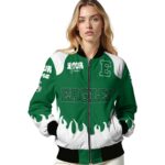 custom eastern michigan eagles fire graphic green jacket best selling