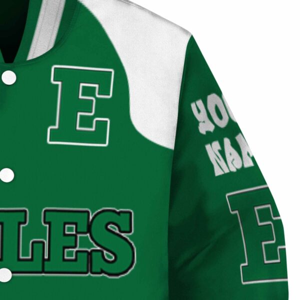 custom eastern michigan eagles fire graphic green jacket premium grade