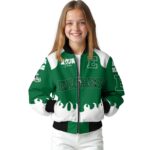 custom eastern michigan eagles fire graphic green jacket best selling