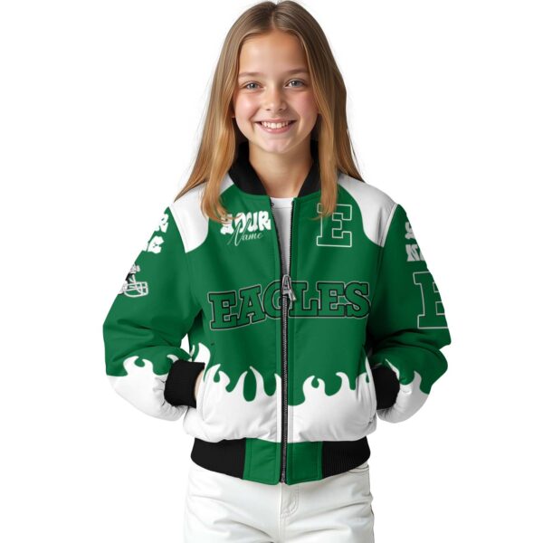 custom eastern michigan eagles fire graphic green jacket top rated