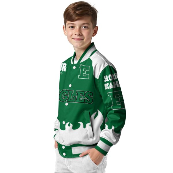 custom eastern michigan eagles fire graphic green jacket trendy