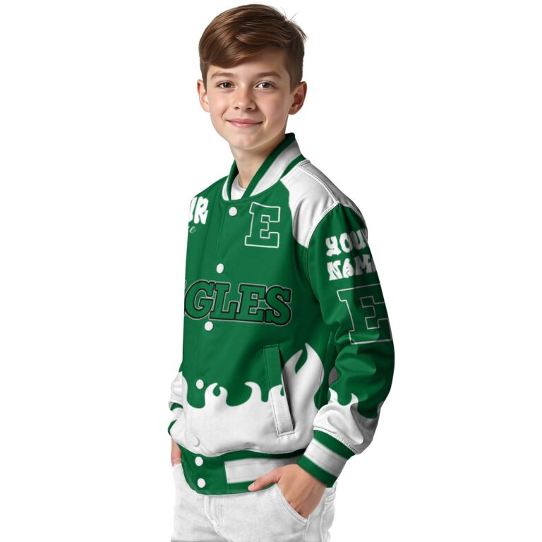 custom eastern michigan eagles fire graphic green jacket trendy