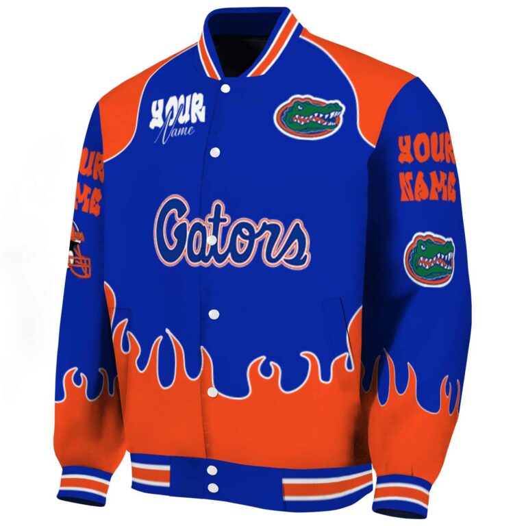 custom florida gators fire graphic blue jacket best selling