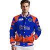 custom florida gators fire graphic blue jacket high quality