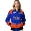 custom florida gators fire graphic blue jacket latest model