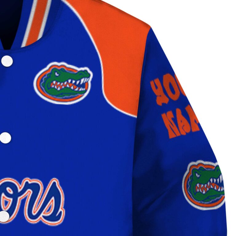 custom florida gators fire graphic blue jacket premium grade