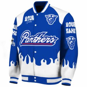 custom georgia state panthers fire graphic blue jacket best selling