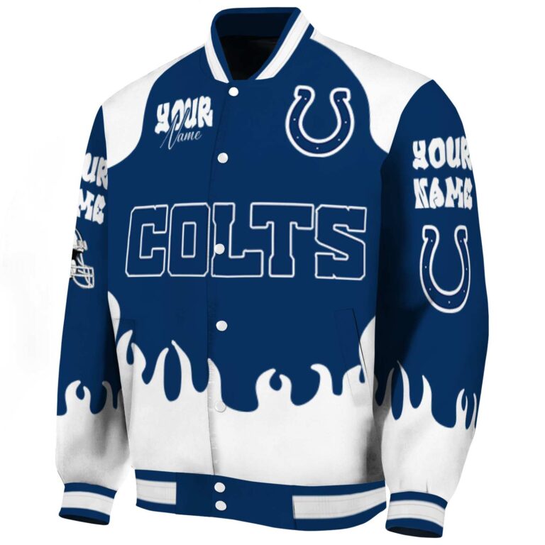 custom indianapolis colts fire graphic blue jacket best selling