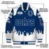 custom indianapolis colts fire graphic blue jacket new arrival