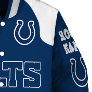 custom indianapolis colts fire graphic blue jacket premium grade