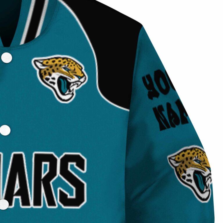 custom jacksonville jaguars fire graphic teal jacket premium grade