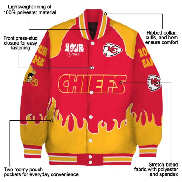 custom kansas city chiefs fire graphic red jacket new arrival