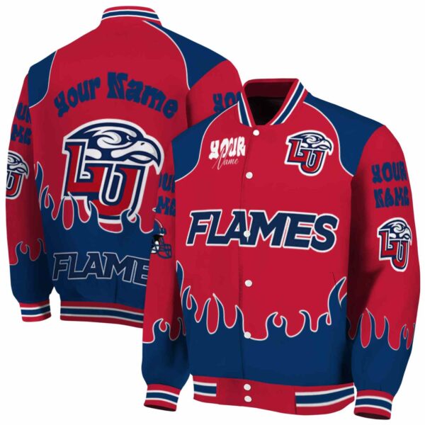 custom liberty flames fire graphic red jacket fashion forward