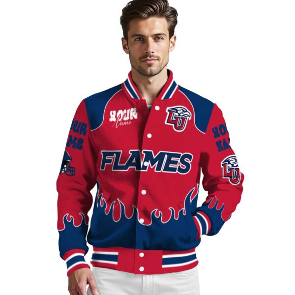 custom liberty flames fire graphic red jacket high quality
