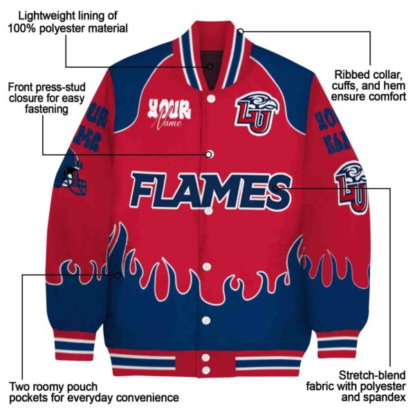 custom liberty flames fire graphic red jacket new arrival