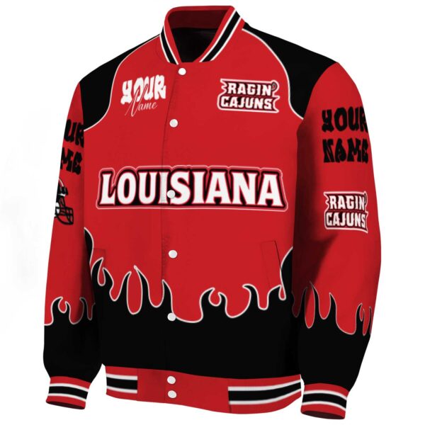 custom louisiana ragin cajuns fire graphic red jacket best selling