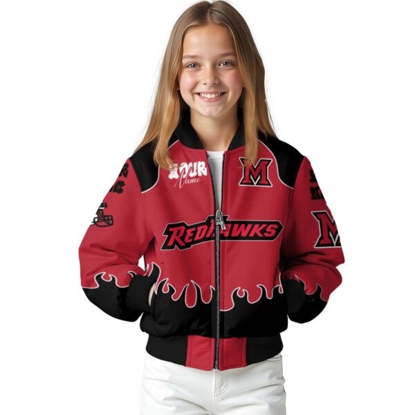 custom miami redhawks fire graphic red jacket top rated