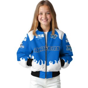 custom middle tennessee blue raiders fire graphic blue jacket top rated