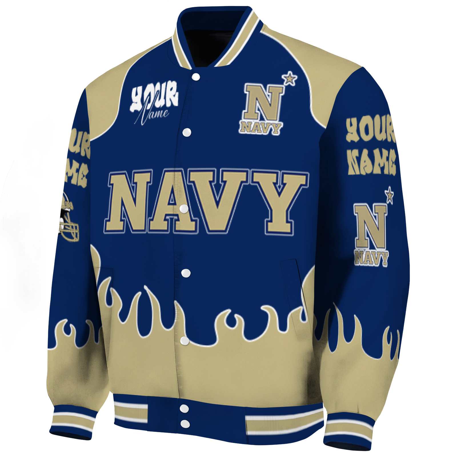 custom navy midshipmen fire graphic blue jacket best selling custom navy midshipmen fire graphic blue jacket best selling