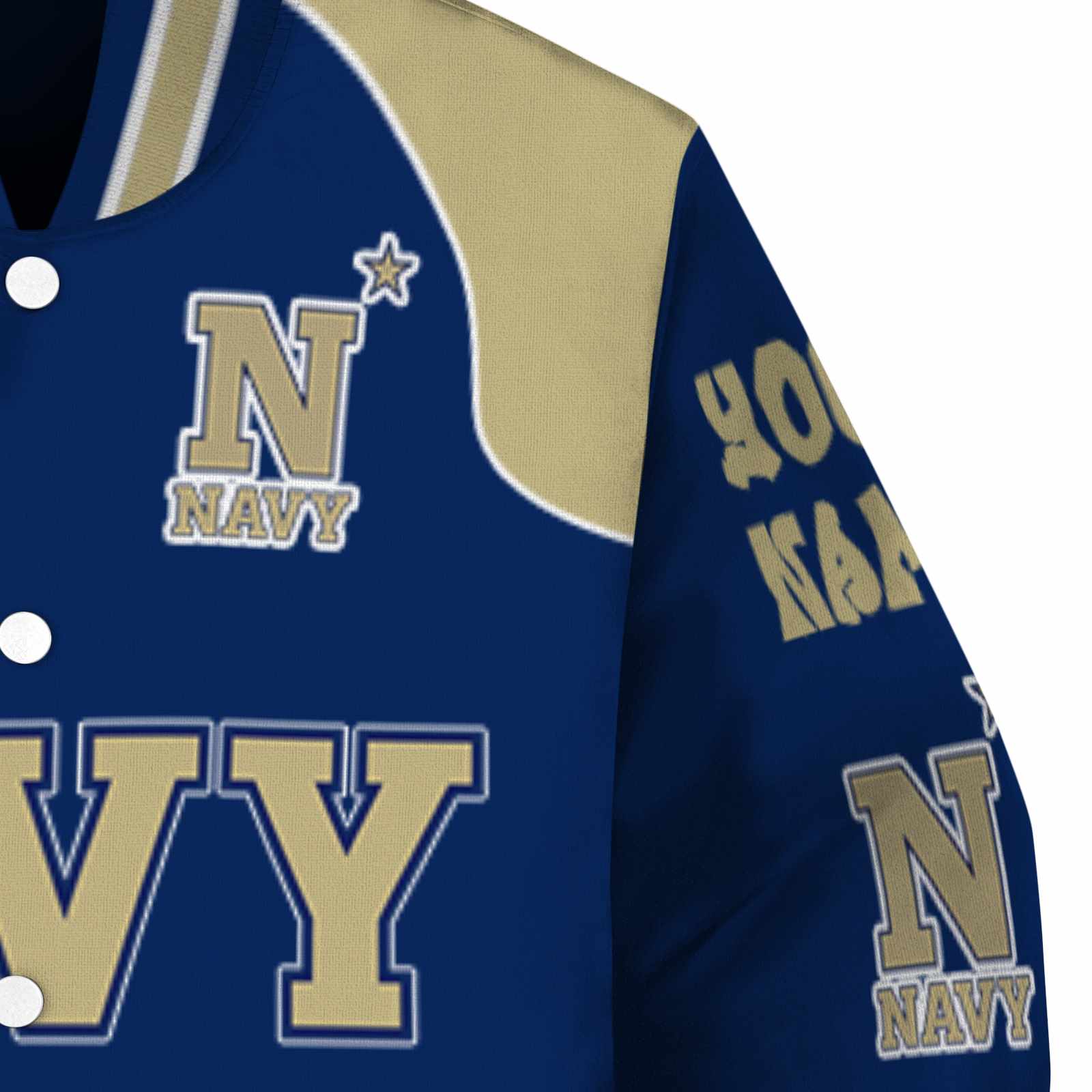 custom navy midshipmen fire graphic blue jacket premium grade custom navy midshipmen fire graphic blue jacket premium grade
