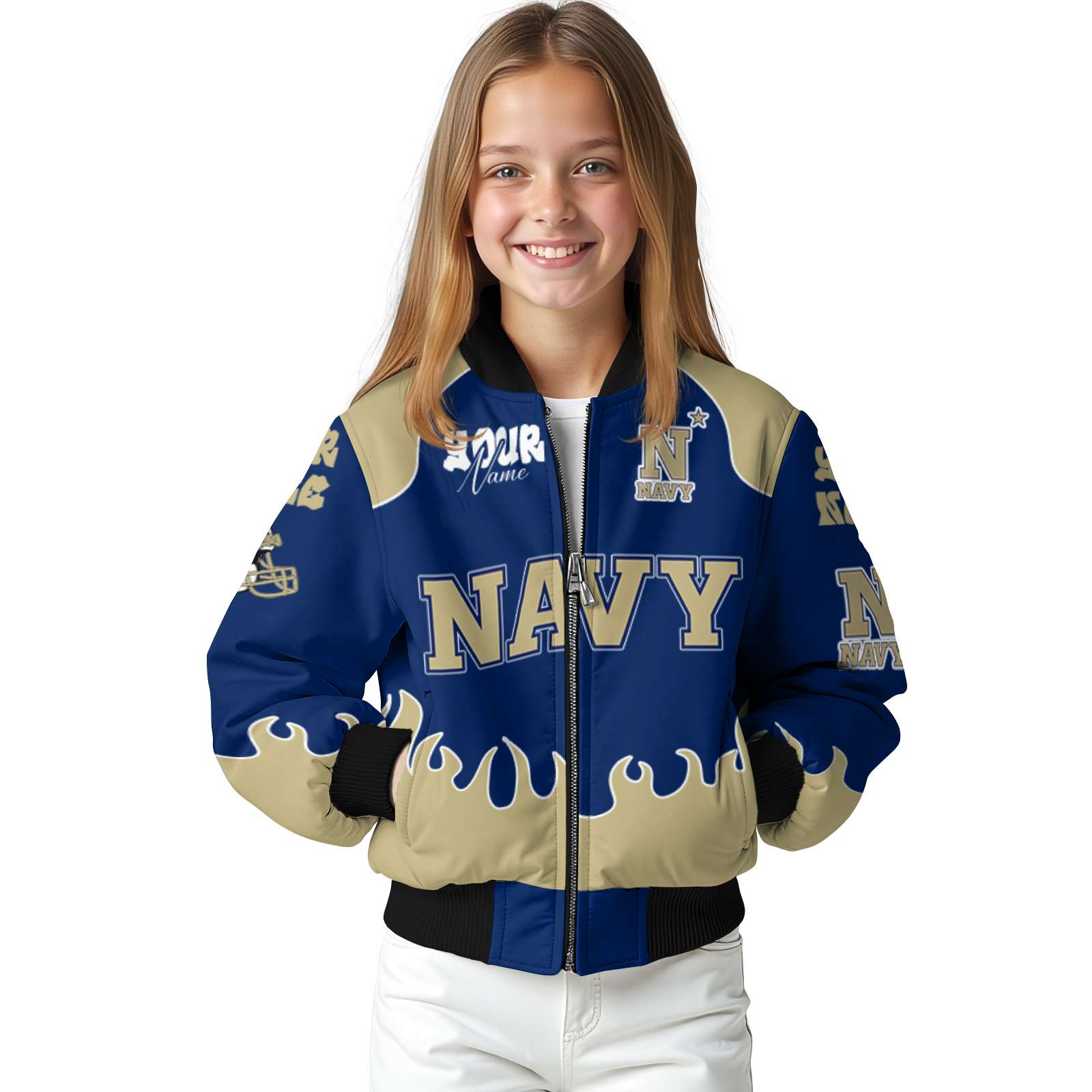 custom navy midshipmen fire graphic blue jacket top rated custom navy midshipmen fire graphic blue jacket top rated