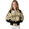 custom new orleans saints fire graphic gold jacket top rated