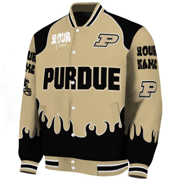 custom purdue boilermakers fire graphic gold jacket best selling