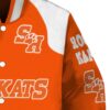 custom sam houston bearkats fire graphic orange jacket premium grade