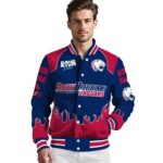 custom south alabama jaguars fire graphic blue jacket best selling