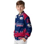 custom south alabama jaguars fire graphic blue jacket best selling