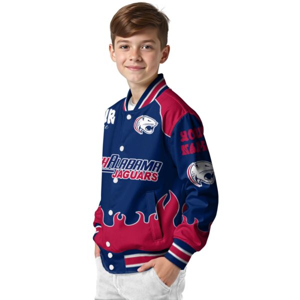 custom south alabama jaguars fire graphic blue jacket trendy
