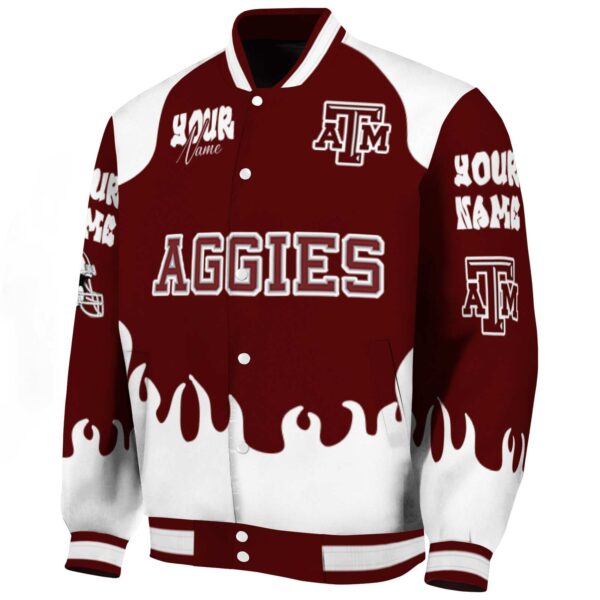 custom texas am aggies fire graphic maroon jacket best selling