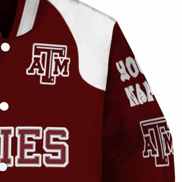 custom texas am aggies fire graphic maroon jacket premium grade