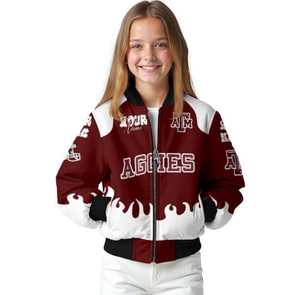 custom texas am aggies fire graphic maroon jacket top rated