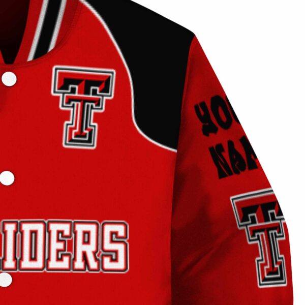 custom texas tech red raiders fire graphic red jacket premium grade