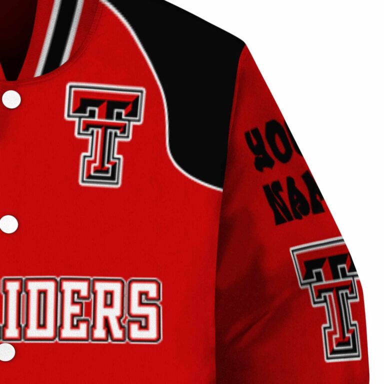 custom texas tech red raiders fire graphic red jacket premium grade