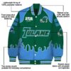custom tulane green wave fire graphic green jacket new arrival